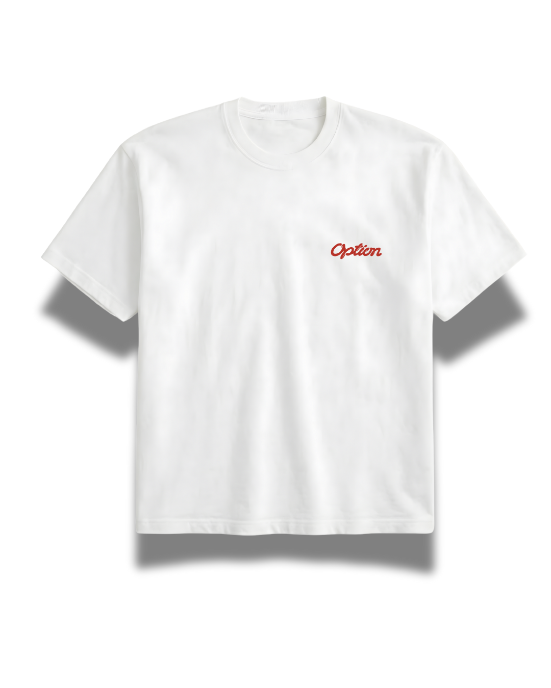 'Option' Graphic Tee - White/Cherry Red