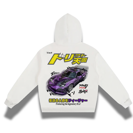 RX7 Graphic Hoodie - White