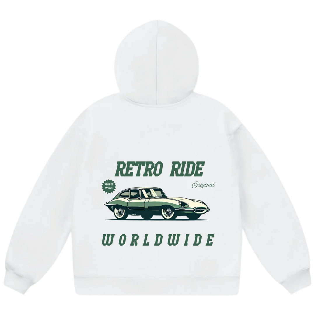 E Type 'Retro Ride' Graphic Hoodie